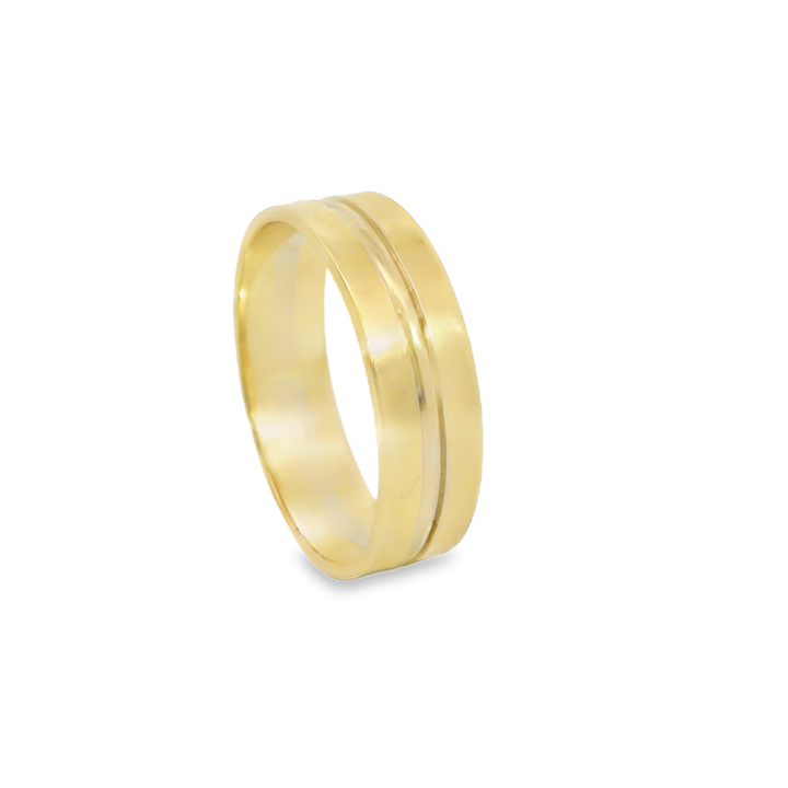 Elegant Two-Tone Wedding Band
