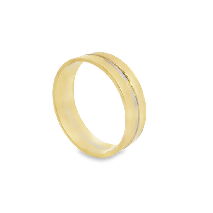 Elegant Two-Tone Wedding Band