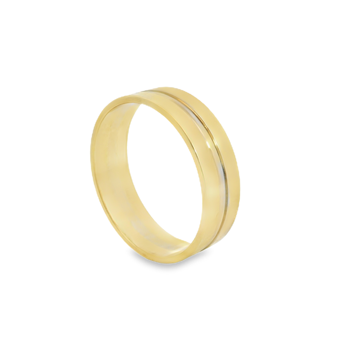 Elegant Two-Tone Wedding Band