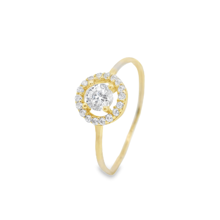 Sárga arany szoliter gyűrű