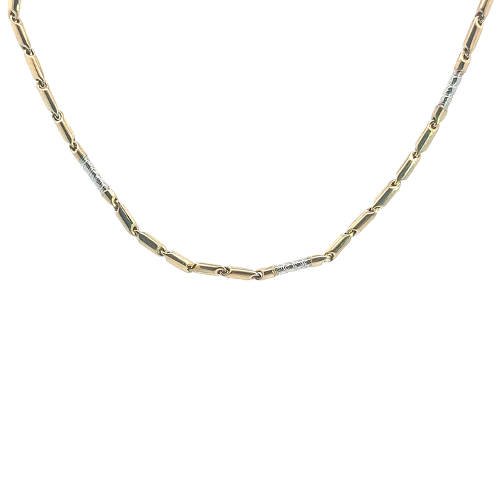 14 karátos Arany Nyaklánc Geometrikus Láncszemekkel