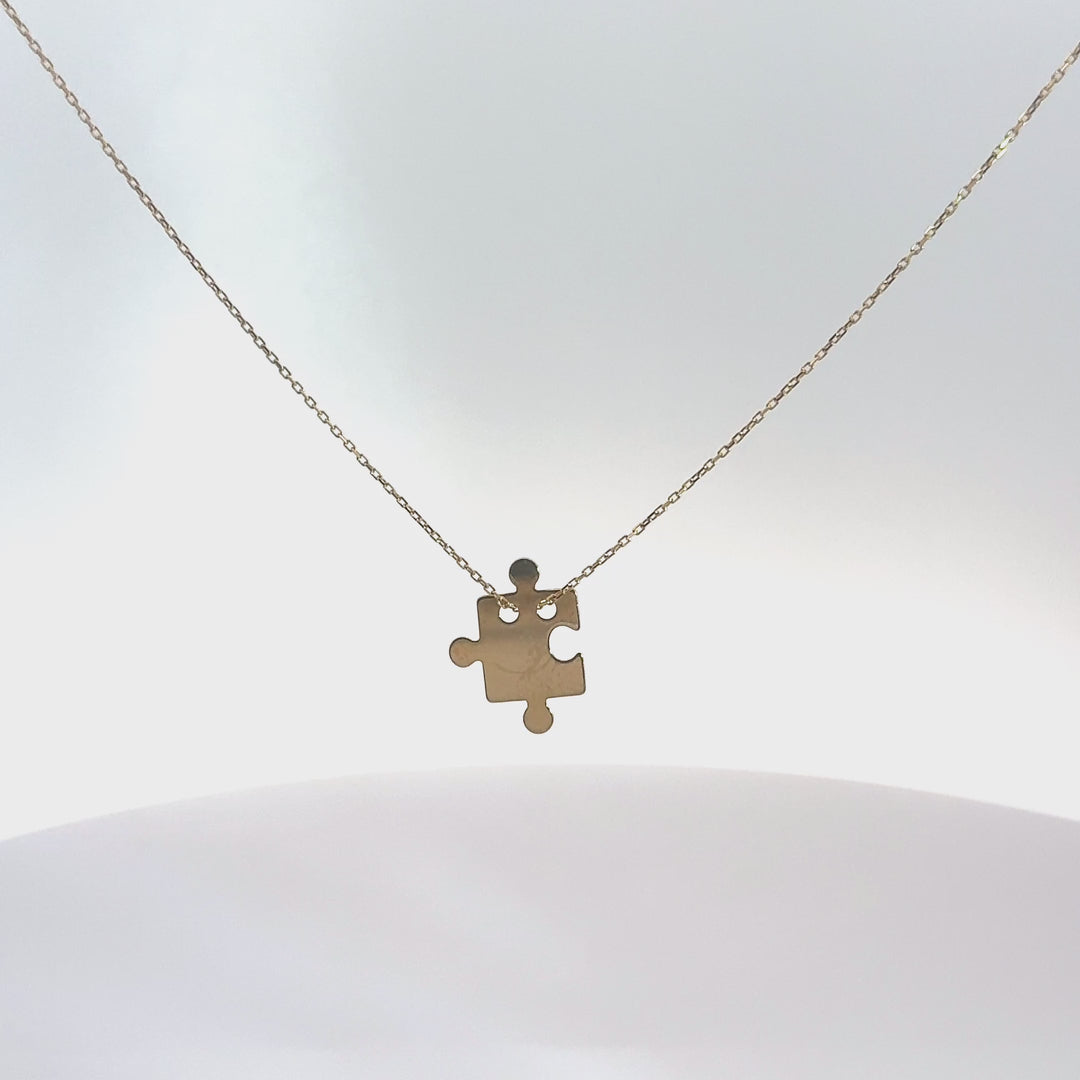 14 karátos arany puzzle medál nyaklánc