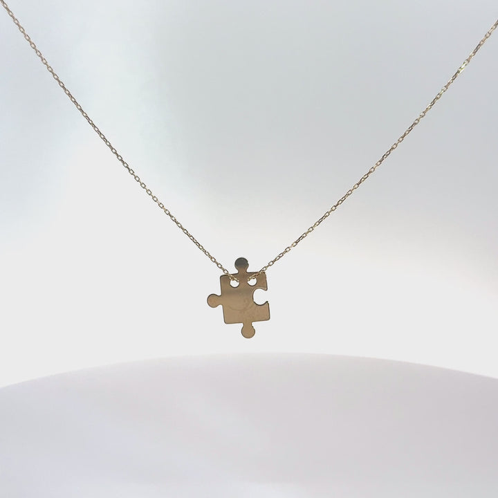 14 karátos arany puzzle medál nyaklánc