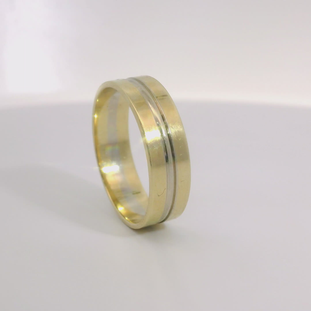Elegant Two-Tone Wedding Band