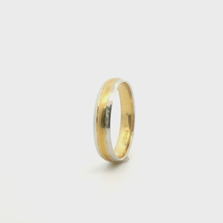 Elegáns kéttónusú karikagyűrű